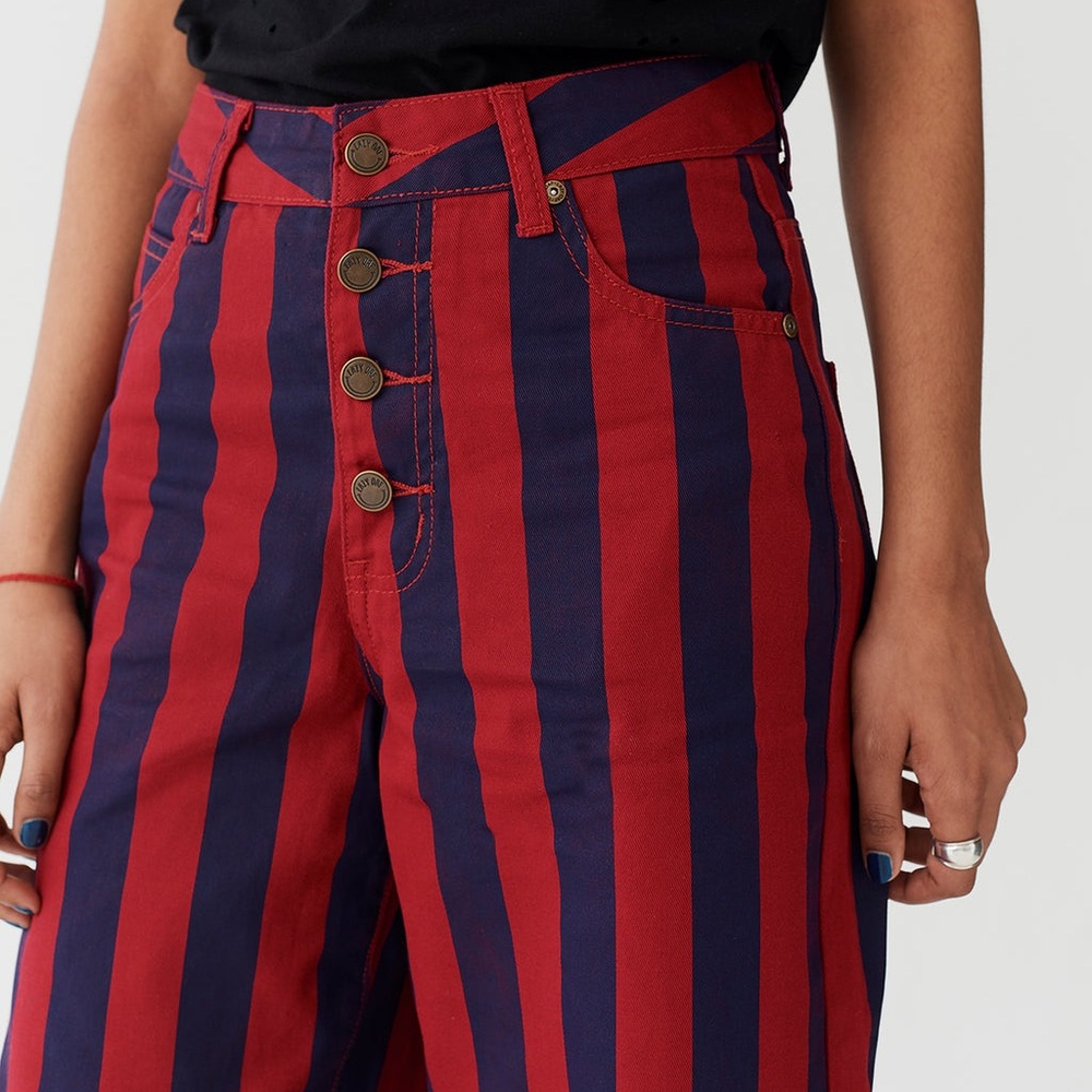 Lazy Oaf Button Up Wide Leg Pants - image 5
